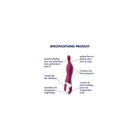 Vibromasseur Point A couleur framboise A-Mazing 1 Satisfyer 